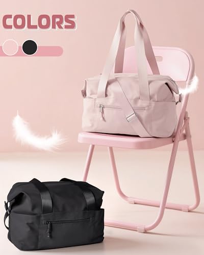 Smasrob Small Gym Bag with Yoga Mat Holder, Wet Pocket and a Separate Pouch - color: Black