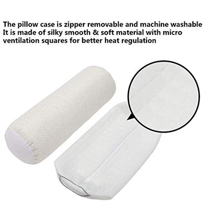 Kingnex Cylinder Bolster Roll Pillow for Sleeping on Back or Side 18x6 - size: 18 x 6"