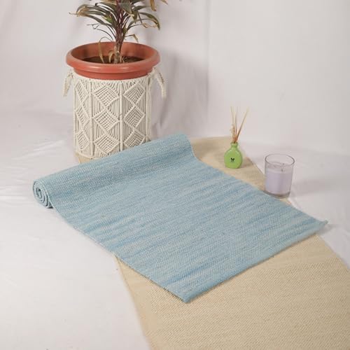 Trade Star Organic Cotton Yoga Mat Highly Absorbent Reversible Yoga Rug Travel Mat for Indoor/Outdoor Use (72"L x 24"W Inches) Tie Dye Yoga Mat for Exercise Handloomed Meditation Rug - color: Color 9