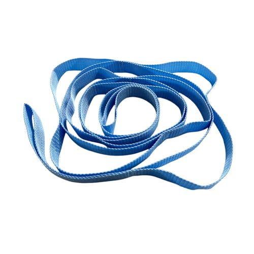 Yoga Stretching Strap, Non-Elastic Multi-Loop Exercise Band for Flexibility - color: blue