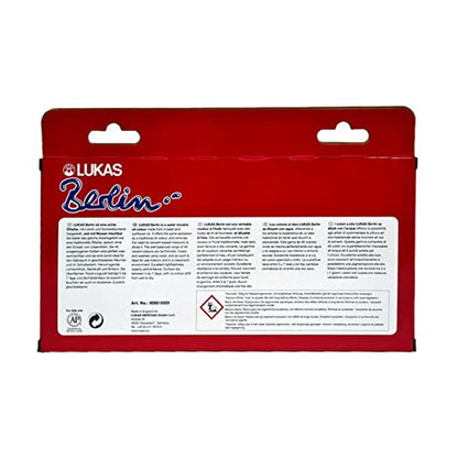 Lukas Berlin Pro Artists Water Mixable Oil Paint Set of 10 (20mL) Selection Set of 10-20 ml Tubes, Water Soluble, Lightfast Pigments, Quick Drying, Easy Clean-Up, Eco-Friendly, Professional Quality
