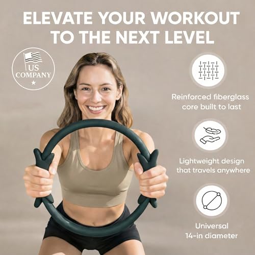 Green Pilates Kit for Women with Ring, Ball & Resistance Bands