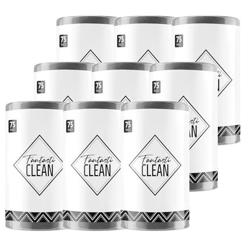 Fantasticlean Microfiber Cleaning Cloth Roll-675 Sheets(9 Rolls of Dimgrey) - color: Dimgray, size: 675 pack