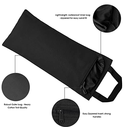 Yoga Sand Bag, Cotton Unfilled for Yogas, Weights & Resistance Training, Portable Weightlifting Sandbag - color: Graphite