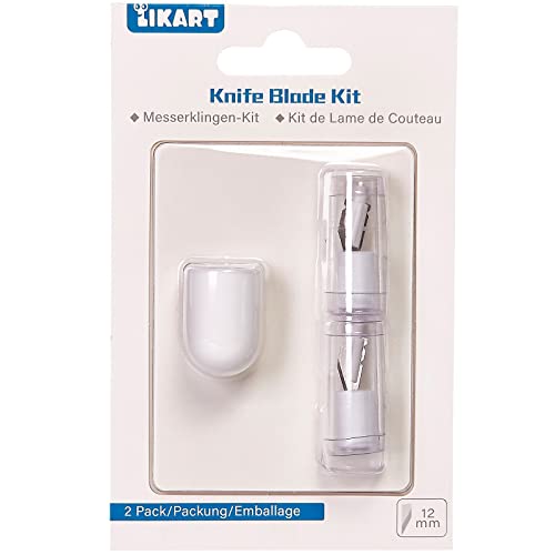 Likart 2 Pcs Knife Replacement Blades for Knife Blade Drive Housing | For Maker Cutting Machine,Likart Knife Blade Perfect for Wood, Leather, Chipboard and More, Blade Tip Only - style: 2 Pcs knife Blades Replacement kit