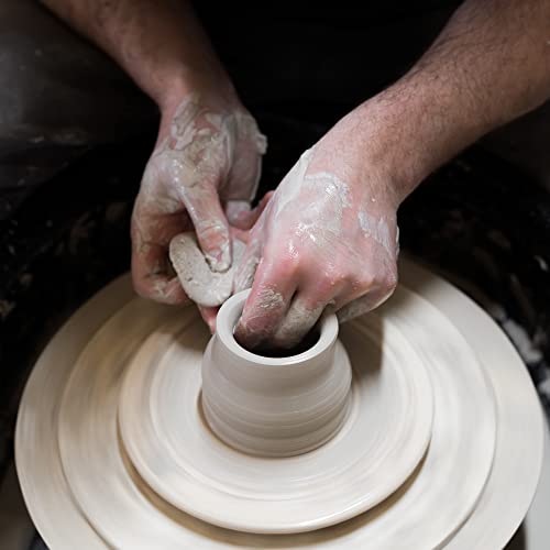 Deouss Mid High Fire White Stoneware Clay for Pottery;Mid Fire Cone 5-7;Ideal for Wheel Throwing,Hand Building,Sculpting;Great for All Skill Levels;Whiteware Clay- Pottery Clay Fires White;10 lbs - size: 10 lb