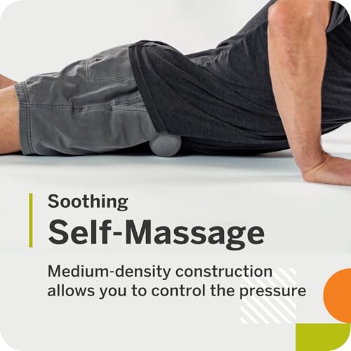 TRIGGERPOINT Foundation Massage Therapy Balls – Medium-Density Ball Massager for Back & Foot Pain Relief, Trigger Point Myofascial Tool for Yoga, Exercise & Physical Therapy, Grey/Orange, 2 Pack - style: 2 Pack