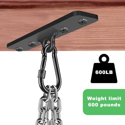 Dolibest Heavy Bag Hangers Brackets, Punching Bag Hangers, Heavy Bag Ceiling Mount for Body Weight Strength Training Systems, Aerial Yoga Swing & Hammock, Resistance Band - color: 272.2kg(600파운드) 헤비 백 행거