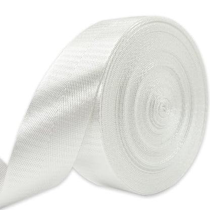 1 1/2" White Nylon Webbing 12yds for Bag Straps Crafts - color: White