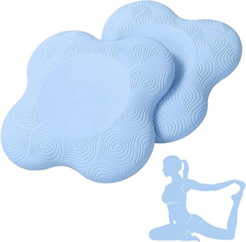 Yoga Knee Pad Cushion Extra Thick for Knees Elbows Wrist Hands Head Foam Yoga Pilates Work Out Kneeling pad - color: Light Blue