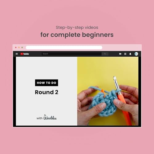 The Woobles Crochet Kit for Beginners (Fred the Dinosaur) | As seen on Shark Tank, Kit includes: Easy Peasy Yarn, pre-started piece, hook, safety eyes, stuffing, video tutorials - color: Fred The Dinosaur
