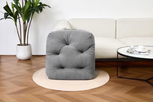 Floor Pillow for Adults, Large Sitting & Meditation Cushion - color: Dark Gray, Square