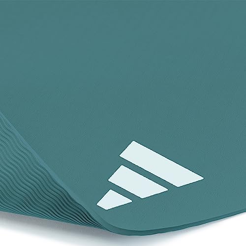 adidas Yoga Mat - Eco Friendly - Non Slip, Durable Textured Surface, 8mm - color: Raw Green