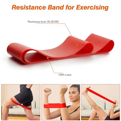 5 in 1 Foam Roller Set - Trigger Point Foam Back Roller, Muscle Roller Stick, Massage Ball, Stretching Band for Deep Muscle Massage Pilates Yoga,Fitness Exercise for Whole Body Release (Orange)