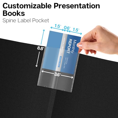 Dunwell 11x14 Binder with Sleeves (Black), 24 Pockets Display 48 Pages, Large Folder with Plastic Sleeves,11x14 Presentation Book with Protector Sleeves, Kids Art Portfolio 14x11,Clear Pages,Vertical | Clear Plastic Sleeves, Presentation Book, For Documen
