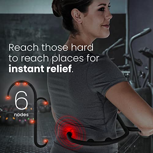 LiBa Back Massager Trigger Point Cane, Deep Tissue Back Neck Massager Black | Pain relief tool, reaches between shoulder blades, BPA-free, trigger point massage tool for full body, shoulders, Legs - color: B. Black