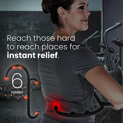 LiBa Back Massager Trigger Point Cane, Deep Tissue Back Neck Massager Black - color: B. Black