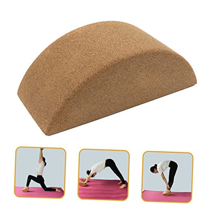 VOSAREA Cork Yoga Block High Density Yoga Brick for Balance Stretching Pilates Hot Meditation Non Slip Support for Core Workouts 9.44 X 3.93 X 3.34 in 1 Pack