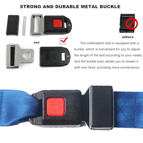 Mobilization Belt - Physical Therapy Belt Used for Physical Therapy ，Rehabilitation, and Manual Therapy Belt ;Mobilization Belt Physical Therapy- Highly Recommended by Physical Therapists - color: Blue