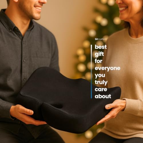 Seat Cushions for Office Chairs, Sciatica Pain Relief Cushion for Tailbone - color: Black & Pure Black