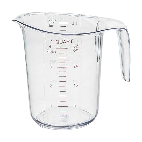 Restaurantware 1 qt Clear Plastic (Cups) Measuring Cup - size: 6.50" × 4.75" × 6.00"