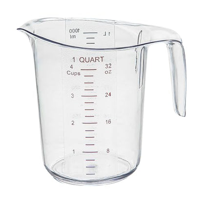 Restaurantware 1 qt Clear Plastic (Cups) Measuring Cup - size: 6.50" × 4.75" × 6.00"