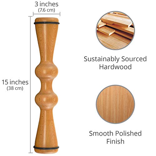 Body Back Wooden Back Roller Back Cracker for Pain Relief & Muscle Recovery | FSA Eligible Wood Back Roller & Spine Stretcher For Trigger Point Therapy, Back Roller For Muscle Recovery, Posture Support