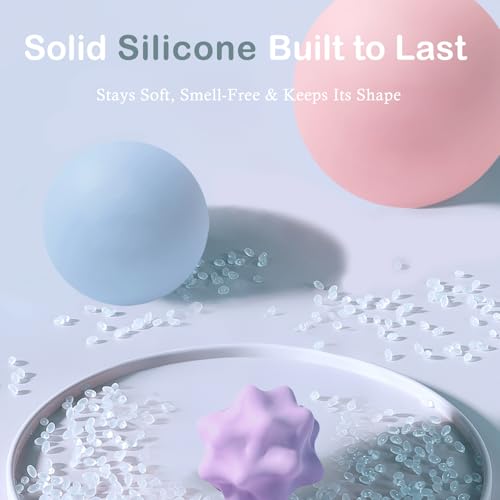 Silicone Lacrosse Balls for Yoga and Myofascial Release - Deep Tissue Massage,Trigger Point Therapy and Foot Plantar Fasciitis,Muscle Knots,Relieving Muscle Pain,Muscle Soreness Balls - style: Smooth Ball Set