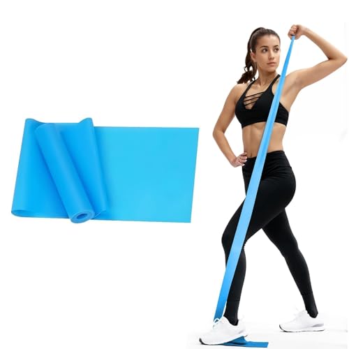 1 Psc Resistance Bands for Women & Men, Strength Training, Yoga & Home Workouts, Latex-Free Elastic Exercise Bands - color: A5-Blue, size: 59inch