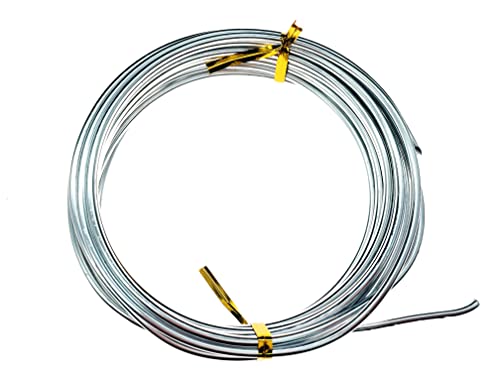 Aluminum Wire, Wire Armature, Bendable Metal Craft Wire for Making Dolls Skeleton DIY Crafts (9Gauge(3mm), Silver)