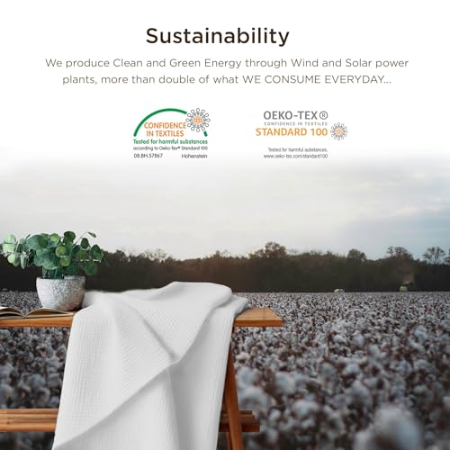 Threadmill Cotton Throw, Muslin, White, 4-Layer, Lightweight, Breathable | 100% Cotton, Muslin Weave, 50x65 in, Breathable, All-Season, Lightweight, OEKO-TEX Certified, Machine Washable - color: White, size: Throw