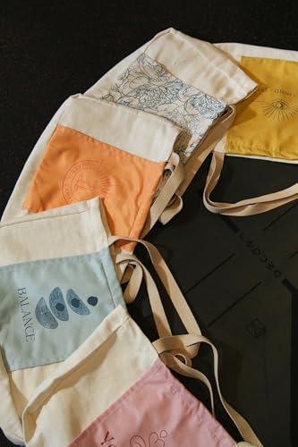 Large Canvas Yoga Tote Bag with Yoga Mats Bags Carrier - color: Beige & Orange