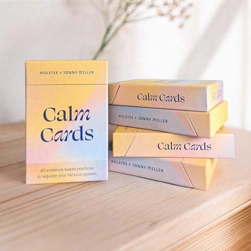 Holstee Calm Cards: 45 Science-Backed Mindfulness Exercises for Anxiety & Stress Relief – Quick Somatic Practices for Emotional Regulation, Awareness & Connection – Created with Expert Jonny Miller