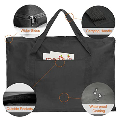 Cupohus 19" x 25" Lightweight Art Portfolio Bag (Edition 2.0) with Outer Pockets and Handle, Student Carry Transport Storage Bag for 18" x 24" Artworks - size: 19" x 25" x 4"