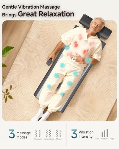 Snailax 2026 Shiatsu Massage Mat with Heat,Vibration Full Body Massager