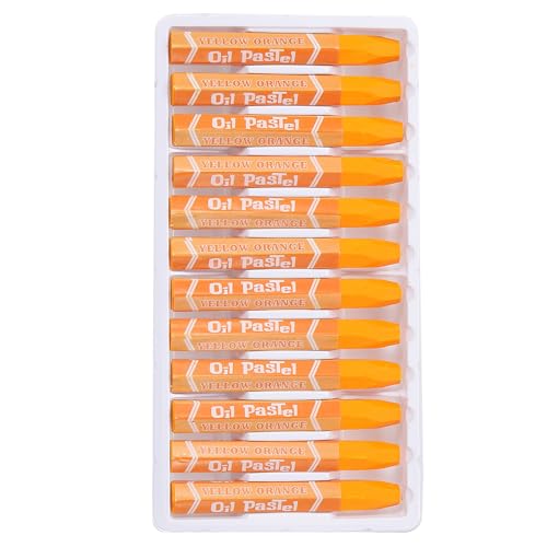 PATIKIL Amber Oil Pastels, 12Pcs Soft Oil Crayons Vibrant and Creamy Pastels Stick Art Supplies for Art Painting Drawing Blending Graffiti for Artists Beginners - color: Amber