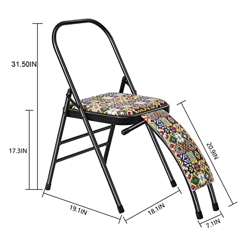Aozora Backless Yoga Chair Prop - Flexibility and Strength Training Tool - style: Chair with Back Support