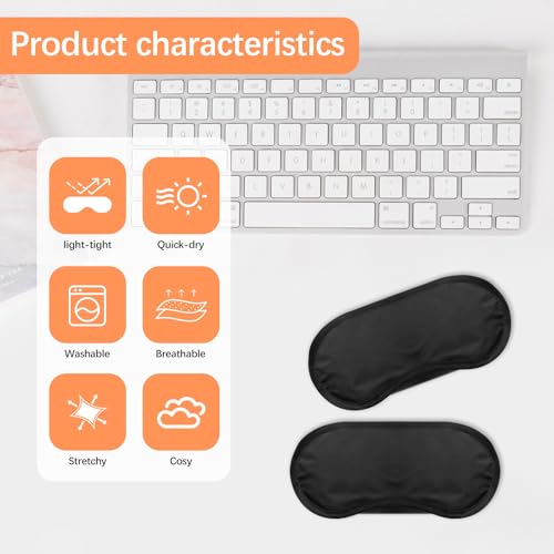 40 Pcs Eye Mask Sleep Masks Bulk Blindfolds for Team Building Party Games with Nose Pad and Adjustable Strap for Women Men 4 Layers Black Blindfold Sleeping Mask - color: Black, 40 Pcs