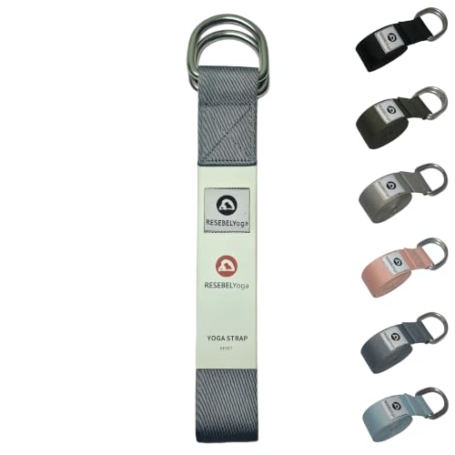 Yoga Strap for Stretching, Non-Elastic Yoga Belt with D-Ring - color: Denim Blue, size: 6Feet/1.8M