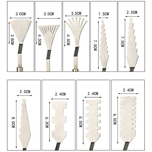 9 Pcs Flower Art Scraper Texture Knife Art Palette Knife Special-shaped Scraper Oil Painting Acrylic Paint Tool for Art Students
