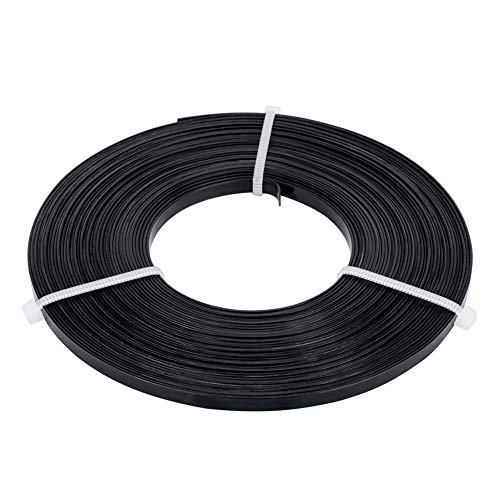 BENECREAT 32 Feet 18 Gauge Aluminum Wire, 5mm Wide Flat Jewelry Craft Wire for Bezel, Sculpting, Armature, Jewelry Making - Black - color: Black, size: 5mm