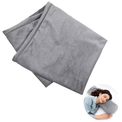 TIESOME Round Body Pillow Cover,7.9 x 47 Inch Round Bolster Body Pillow Case Soft Long Full Body Pillowcase with Zipper for Bedroom (Note: This Purchase is for a case only)