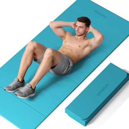 7-Fold Yoga Mat 74"x31" - color: Acid Blue