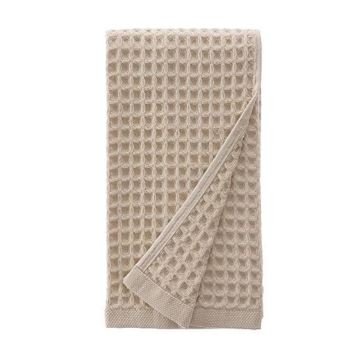 sea me at home Waffle Hand Towel – 100% Turkish Cotton, Quick-Dry, Soft and Absorbent Bathroom Towel (Beige) - color: Beige, size: Hand Towel (1 Piece)