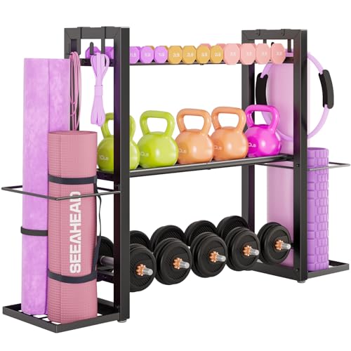 Adjustable Dumbbell Rack for Home Gym, Heavy-Duty Metal Stand