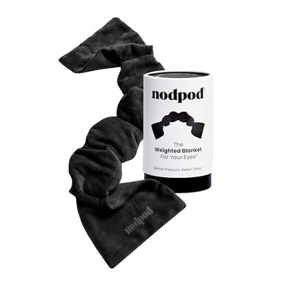 nodpod Patented Gentle Pressure Sleep Mask, Weighted Eye Mask - color: Black Onyx Cotton