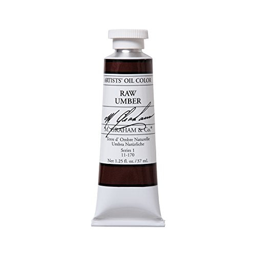 M. Graham Artist Oil Paint Raw Umber 1.25oz/37ml Tube - color: Raw Umber, size: 1.25 Fl Oz (Pack of 1)