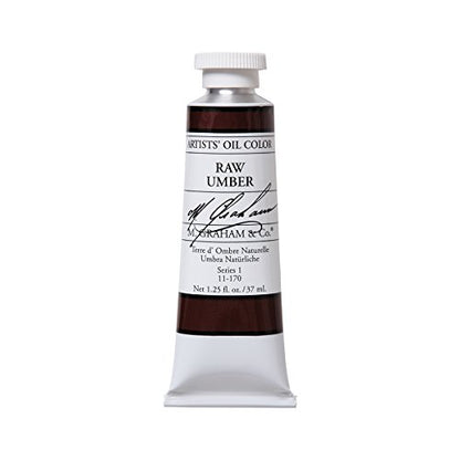 M. Graham Artist Oil Paint Raw Umber 1.25oz/37ml Tube - color: Raw Umber, size: 1.25 Fl Oz (Pack of 1)