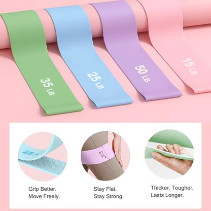 Pilates Kit for Women, Pilates Ring and Ball Set with Yoga Mat Bag, 12-Pcs - color: Blush Pink Essentials