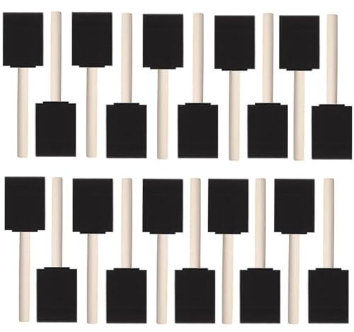 20 PCS Foam Paint Brushes, 1.6 Inch Sponge Brush for Painting, Staining, Varnish, Touch Up, DIY Craft Art Projects - size: 10 Packs 1.6 inch